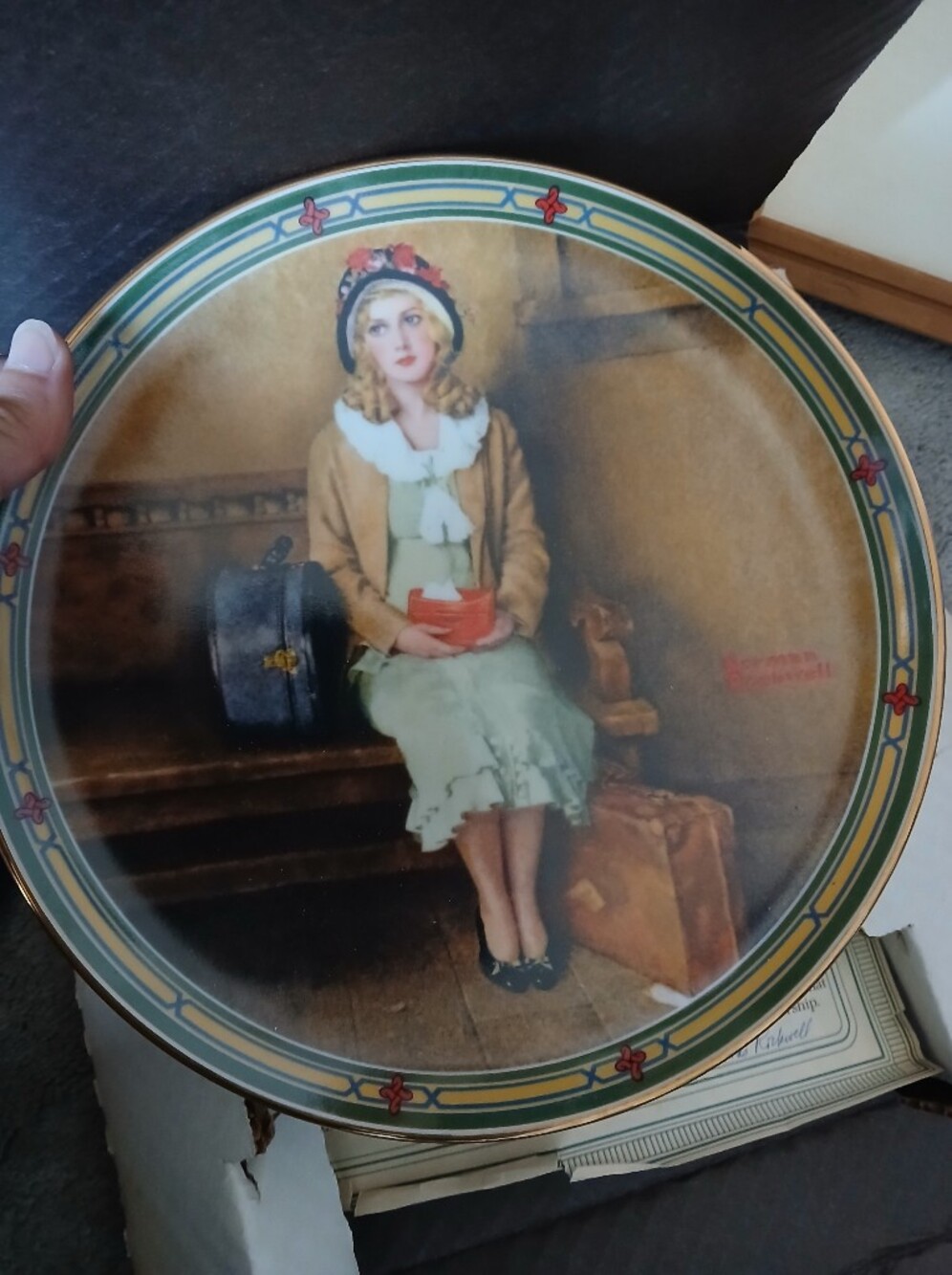 Norman Rockwell Collector's Plate With Certificate Of Authenticity - Picture 3 of 9